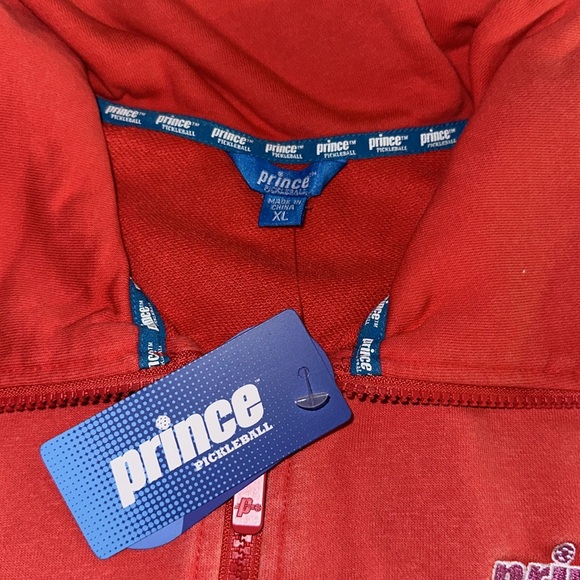 Prince x Target pickleball red French terry zip pullover sweatshirt top S M XL - Picture 14 of 16